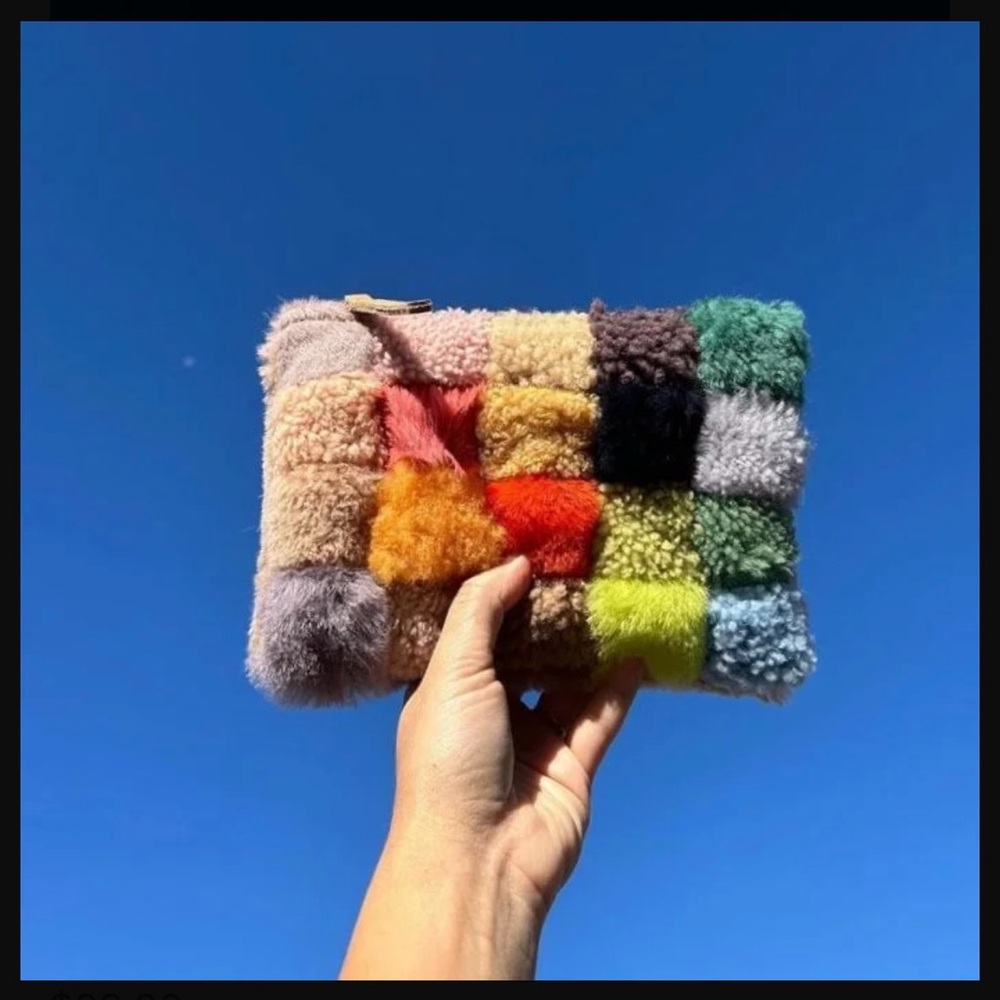 NEW Primecut Portland scraps shearling pouch.  Originally $98. NWOT.
